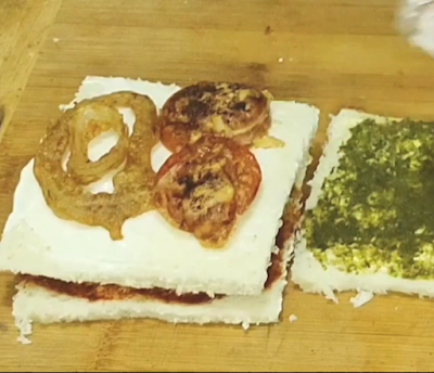 vegeterian club sandwich