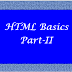 HTML: Basics  Part-II