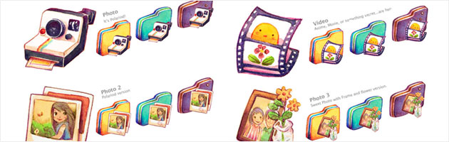 Summer, Love +Cicadas Icon Set