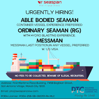 Seaman jobsite Poea job hiring