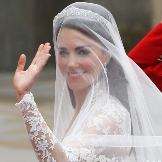 wedding hair with lace veil