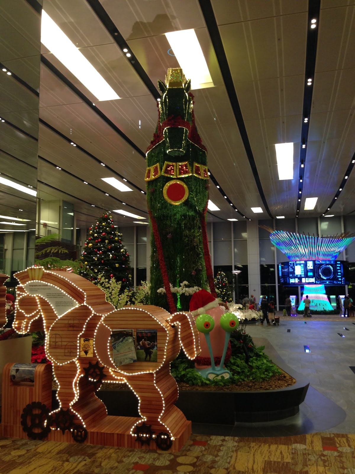  Singapore  Changi Airport Christmas  Decorations  2013