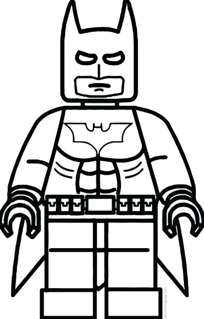 Gambar Mewarnai Batman Manusia Kelelawar Lego 