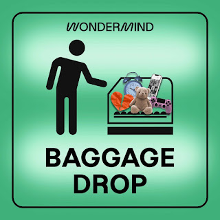 Graphic that shows a human figure tossing away emotional baggage icons.