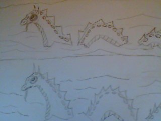 Simple Artistic Talent: First Tutorial. Sea Serpent, how to draw.