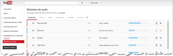 Youtube lanza una biblioteca de audio gratis