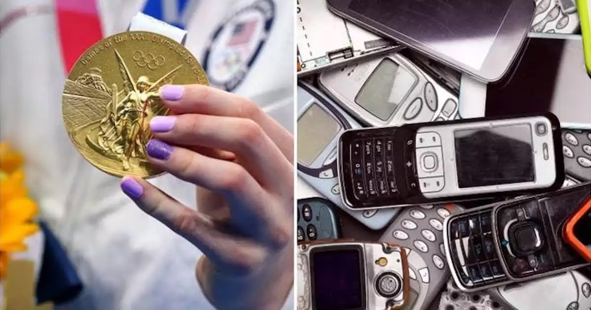 Medals For The 2020 Tokyo Olympics Were Made From 78,985 Tons Of Recycled Electronic Devices, Including Cell Phones