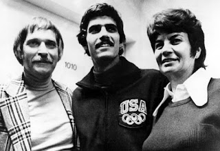 Mark Spitz with his parents