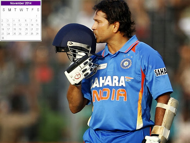 Sachin Tendulkar Calendar 2014