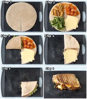 Step by step Tortilla wrap hack