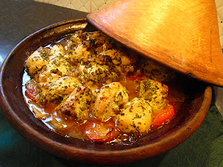 Tajine de poulet à la coriandre