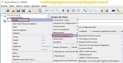 Post-Processor Elements (Post- procesadores de elementos) JMeter