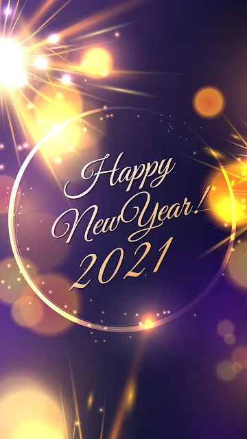 Happy New Year 2021 Fireworks Background