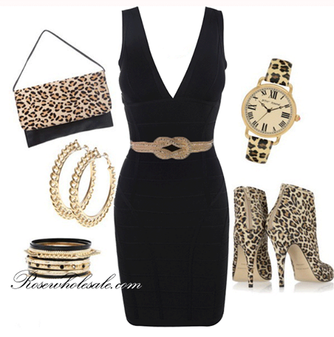 Outfit Animal Print Leopardo con Maquillaje 