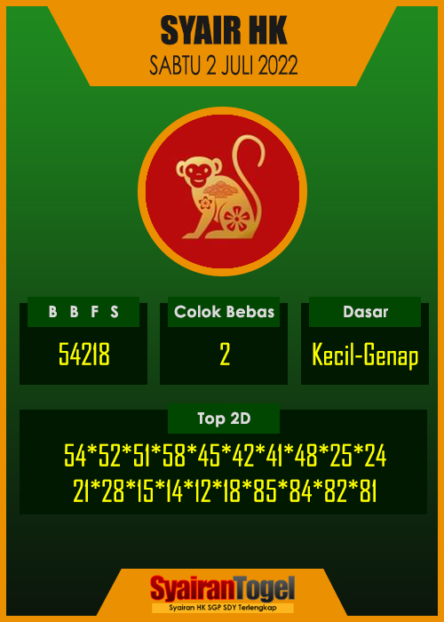 Syair HK 2 Juli 2022 Syair HK 2 Juli 2022