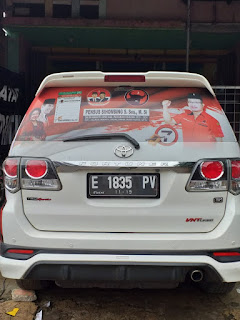 Stiker branding mobil caleg indramayu