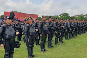 Personil Brimob Polda Sumut Ikuti Apel Gelar Pasukan Operasi Puri Agung 2022 Dalam Rangka Pengamanan KTT G-20