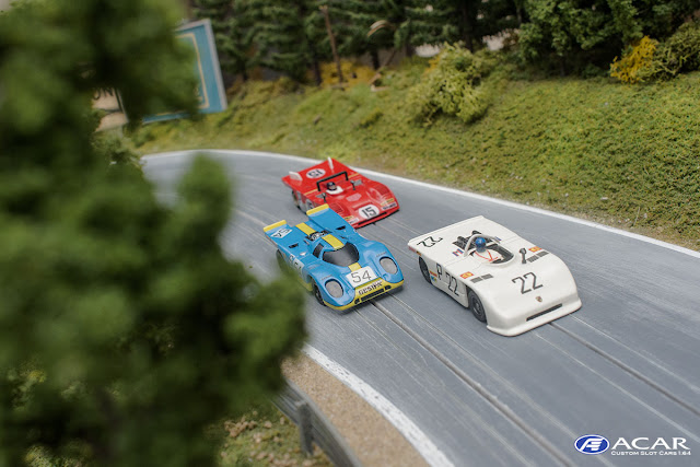 Slot Car Modelle 1.64, Custom Slotcar, Porsche 908-03 Nürburgring 1970 Sieger, Ferrari 312PB Nürburgring 1972 Jacky Ickx, Porche 1917 Gesipa Nürburgring 1970