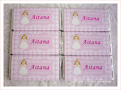 chocolatinas personalizadas comunión niña