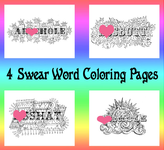 Swear Word Coloring Book Pages Curse Word Coloring Book Swear Coloring  Book Cuss Word Coloring Book Instant Download Adult Printable