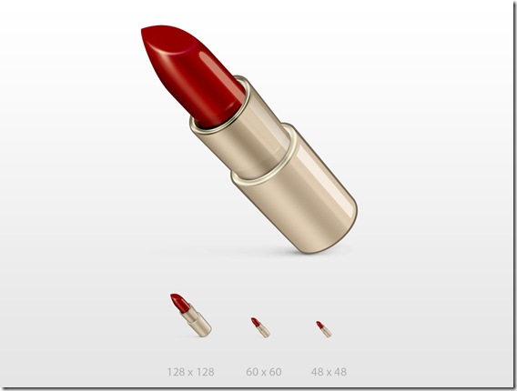 lipstick icon PSD file