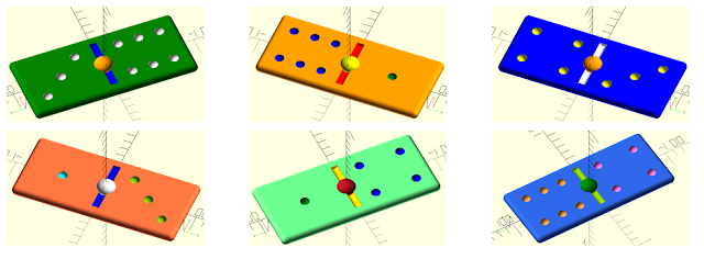 Fichas de dominó 3D