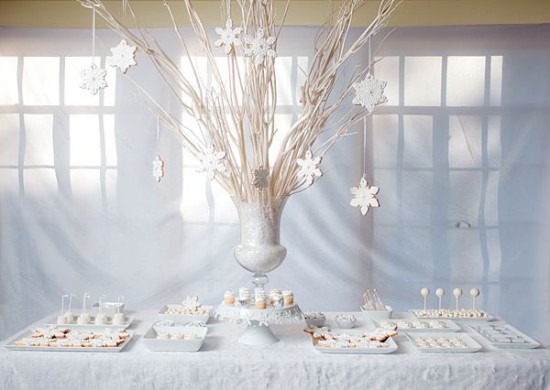 Wedding Wednesday'Winter Wonderland' Dessert Tables 