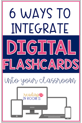 Click to learn more about Digital flashcards and six ways that you can incorporate them into your classroom.  They are a game changer when it comes to reading and are such an engaging and motivating activity.