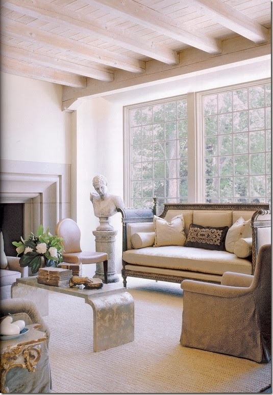 Eye For Design Decorating With White  Exposed Beam  Ceilings