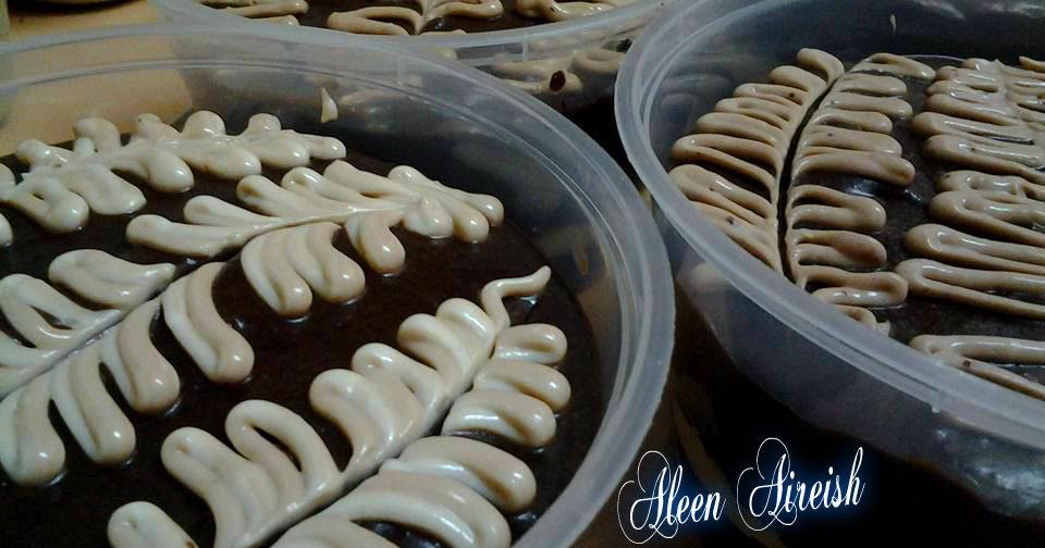 Dapur Chomey Aleen Aireish: KEK COKLAT CHEESE LARVA 