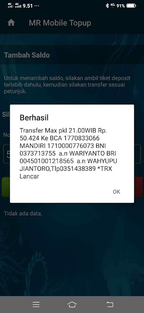 Cara Isi Saldo MR Mobile Topup,  Metro Reload Payment