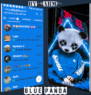 Blue Panda Theme For YOWhatsApp & Fouad WhatsApp By ALBERTO 