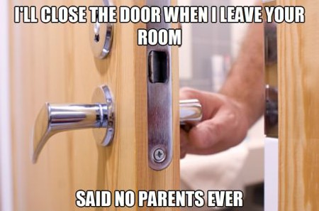 close the door while leaving the room