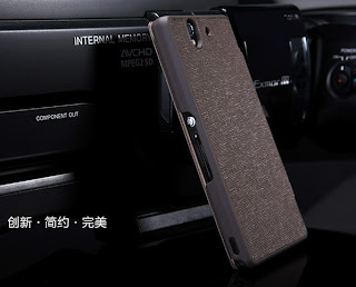 Brown Gentleman Flip Leather Cover Case LCD Guard For Sony Xperia Z L36h L36i