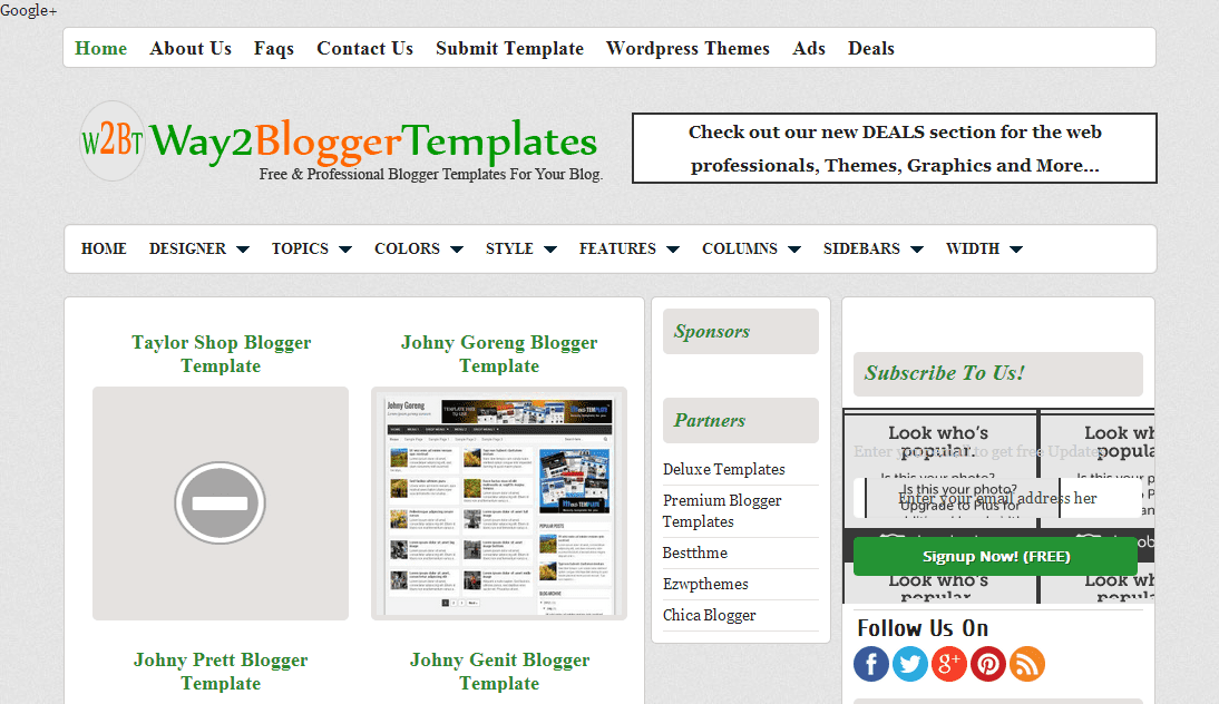 Templates shop