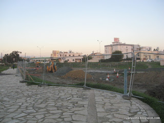 work being done near the aqueduct in Larnaca