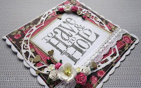 Romantic floral wedding card