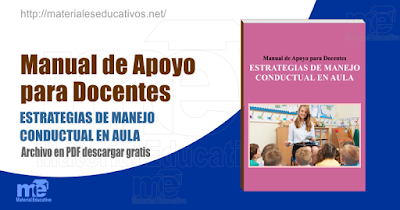 Manual de apoyo para docentes estrategias de manejo conductual en aula