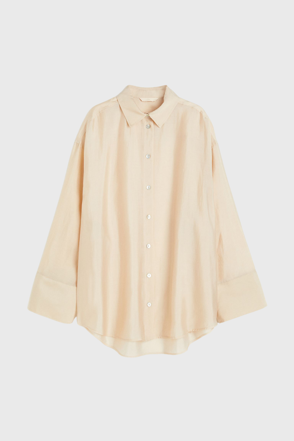 oversized lyocell-blend shirt