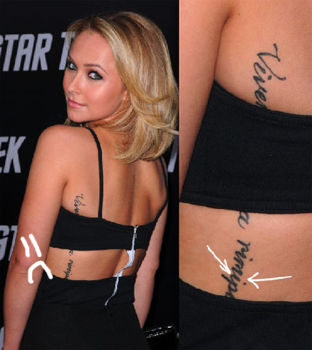 Britney Spears and Lindsay Lohan, Sienna also has star tattoos.