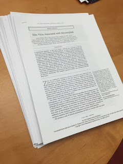 Short stack of scientific papers
