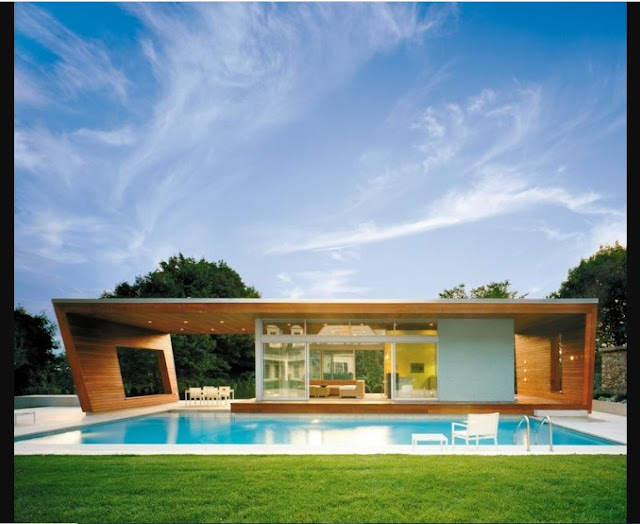 Pool and Pool House Designs with cloud design