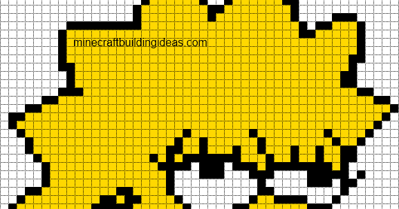 Minecraft Pixel Art Templates: Lisa Simpson