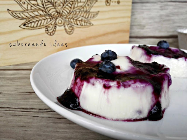 flan-de-quark-y-arandanos, blueberry-and-cheese-pudding