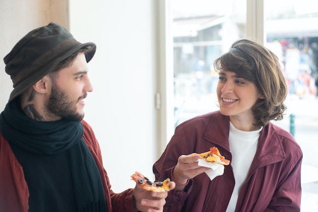 pizza as a surprise for your partner