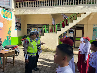 Satuan Polisi Lalulintas (Satlantas) Polres Pagaralam Melakukan Seleksi Calon Polisi Cilik (Pocil) Tingkat Sekolah Dasar