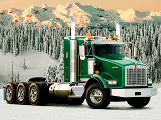 Green Kenworth T800 Truck Snow Landscape HD Wallpaper