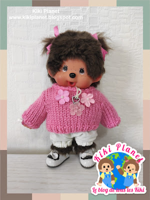 tricot kiki monchhichi poupée fait main