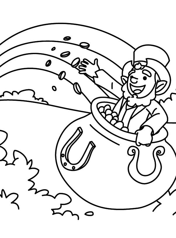 Celebrities Bollywood leprechaun  pot of gold coloring  pages 