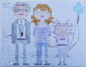 Mini Us, A Cross-Stitch Pixelated Family Portrait (in progress) | The Inspired Wren